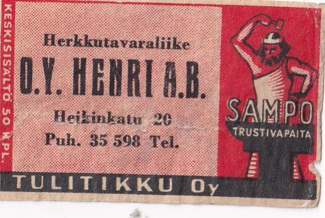 O.Y. Henri A. B. Heikinkatu 20  ,Sampo.  s77