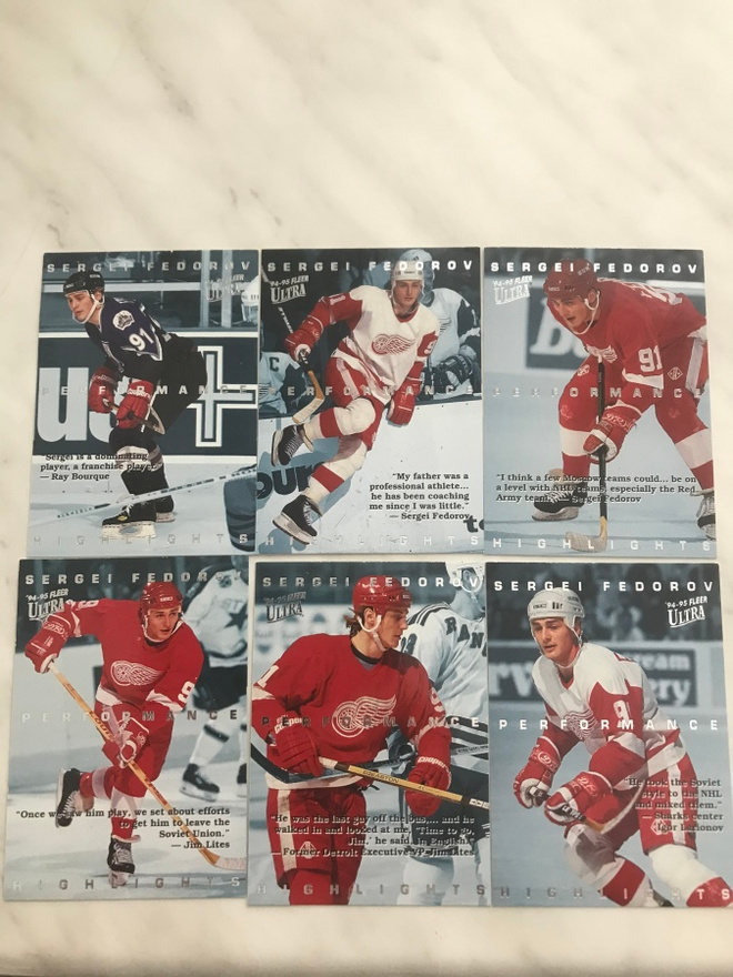 1995-96 Ultra Performance Kortteja 1.0e/kpl Sergei Fedorov