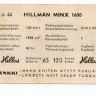 Purkkakuva Hellas n:o 44 HILLMAN MINX 1600 Purukumikuva - pikkukuva 2