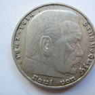 Natsi-Saksa 5 Reichsmark 1936 J Hindenburg hopeaa - pikkukuva 1