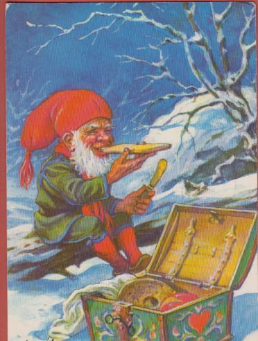 Curt Nyström tonttu syö eväitä