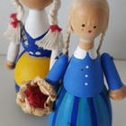 Puinen Figuuri / Puunukke / Nukke BY Ellerbergs Sweden 2 kpl - pikkukuva 5