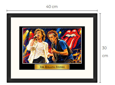 Uusi The Rolling Stones art print kehystetty 30 cm x 40 cm