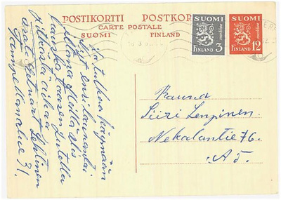 1950 12mk punainen ehiö lisämerkillä