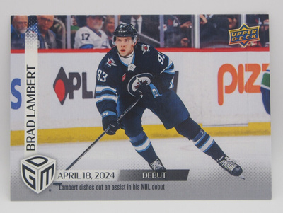 2023-24 Upper deck Game dated moments #94 Brad Lambert /1199