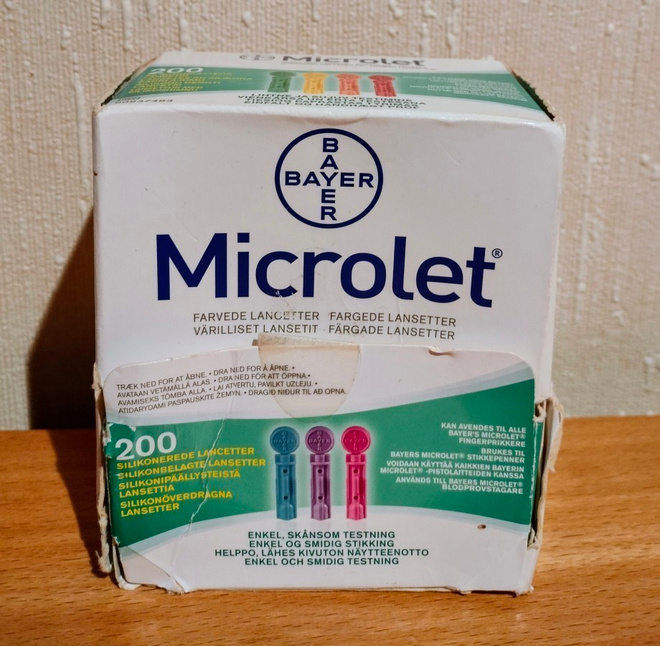 Microlet lansetti verensokerin mittaukseen 200 kpl,  Bayer