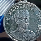 Carl Gustaf Emil Mannerheim neulamerkki.  Hopeinen mitali. - pikkukuva 1