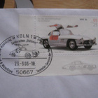 Saksa, mercedes Benz 300 SL postimerkki ja erikoisleima 2018 - pikkukuva 2