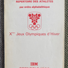 GRENOBLE OLYMPIALAISET 1968 OSALLISTUJAT KIRJANEN - pikkukuva 1