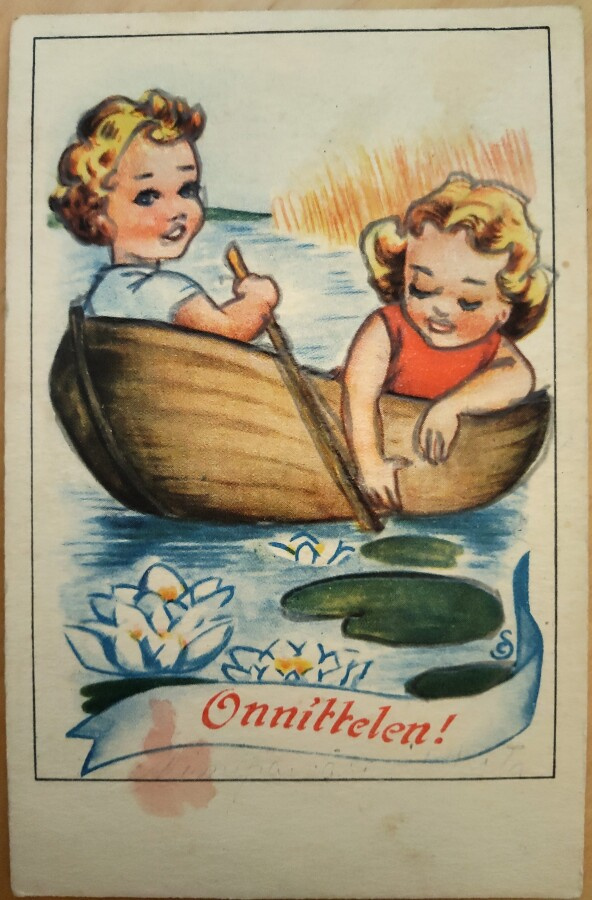 kortti Lapsi tai kesäinen maisema - erilaisia vanhoja