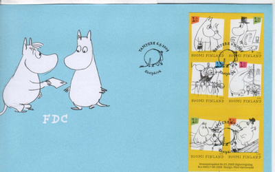 MUUMI 2009 Blocki FDC 6x1 Lk merkki