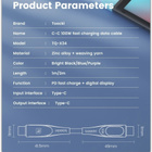 PD 100W USB C - USB C -kaapeli / digitaalinäyttö 1m #28332 - pikkukuva 2