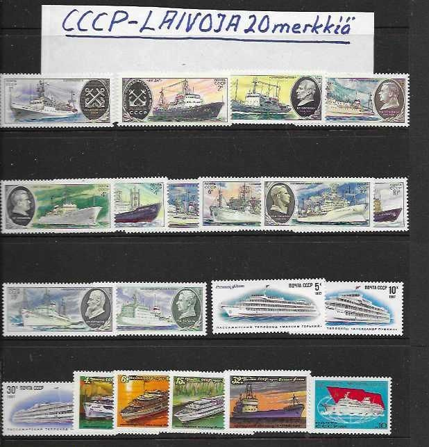 CCCP-LAIVOJA-20 MERKKIÄ**