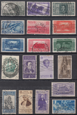 ITALIA juhlamerkkejä 1925-1945 Mussolinin ajalta