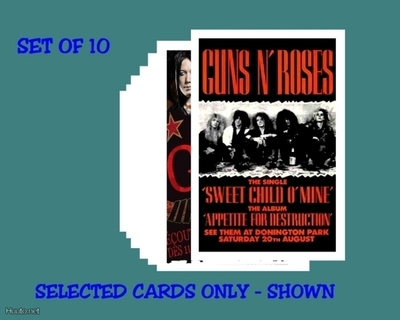 GUNS N` ROSES -- postikorttisetti  (Upea Lahja !!) #1