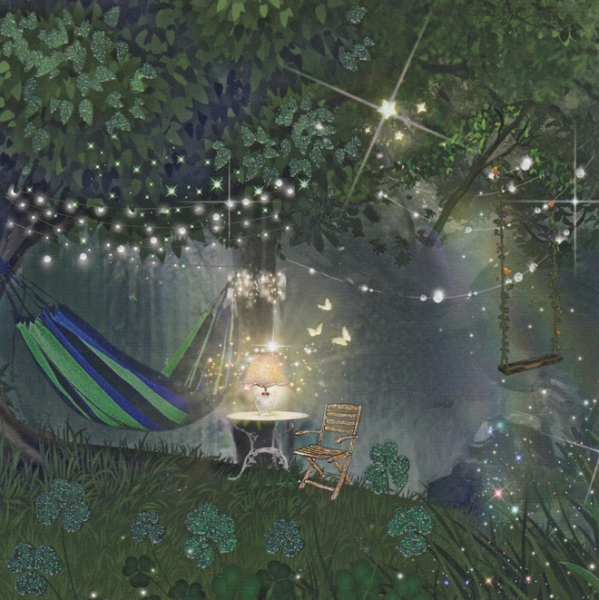Sabina Comizzi: Riippumatto (neliökortti)