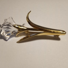 Vintage SWAROVSKI kristalli rintaneula joutsen merkillä - pikkukuva 1