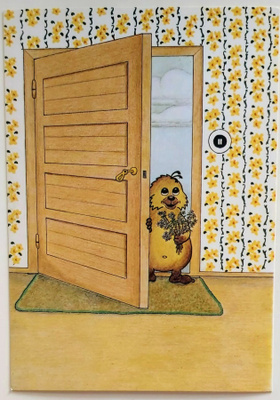 "Onnittelija" - KULKEMATON POSTIKORTTI