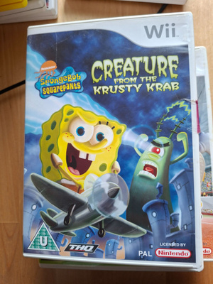 Wii Spongebob Creature from the Krusty Krab CIB