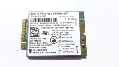 Lenovo ThinkPad EM7455 4G LTE Mobile Broadband -moduuli