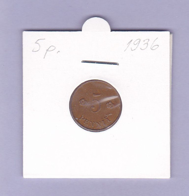 5 p v.1936 KM#22