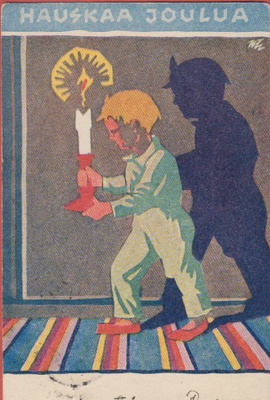 Hugo Trentzsch Poika kulkee kynttilän kanssa - kulk v 1937