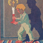 Hugo Trentzsch Poika kulkee kynttilän kanssa - kulk v 1937 - pikkukuva 1