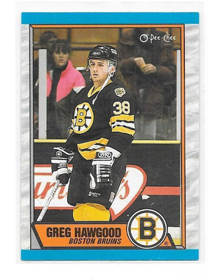 1989-90 OPC #81 Greg Hawgood Boston Bruins ex TPS Tappara RC