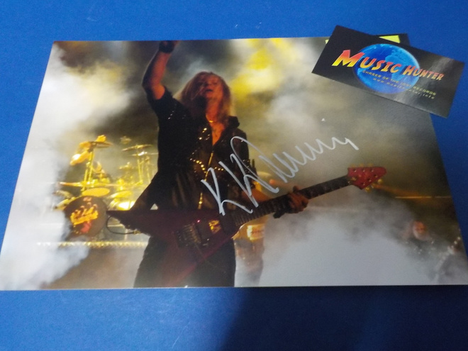JUDAS PRIEST K.K. DOWNING NIMIKIRJOITUS KUVASSA