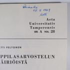 Matti Peltonen : Oppilasarvostelun häiriöistä - pikkukuva 3