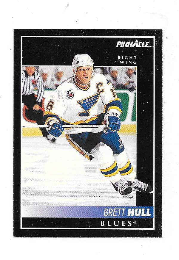 1992-93 Pinnacle #100 Brett Hull St Louis Blues