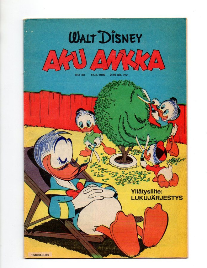 Walt Disney: Aku Ankka N:o 33 / 1980