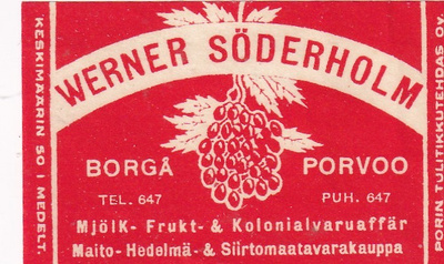 Borgå - Porvoo, Werner Söderholm b551