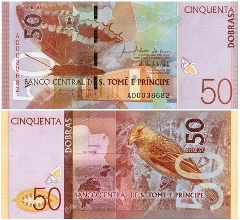 Sao Tome and Principe 50 Dobras 2016 (2018) UNC uusi sarja