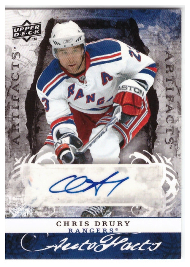 CHRIS DRUDY Rangers, 08-09 Artifacts Autofacts #AF-CD