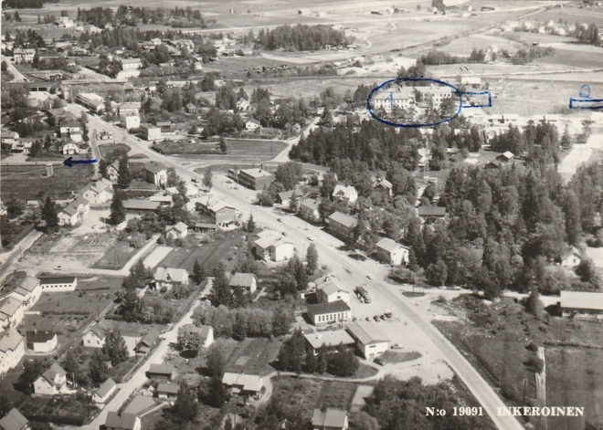 Paikkakunta kortti, Inkeroinen, ilmakuva No 19091