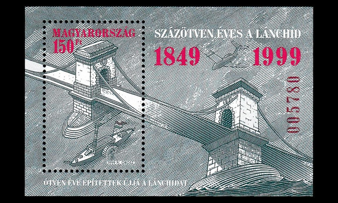 Unkari 4570BL252 ** Budapestin ketjusilta 150v (1999)