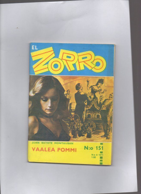 EL ZORRO n:o 151 / n:o 8 1971 Vaalea pommi.