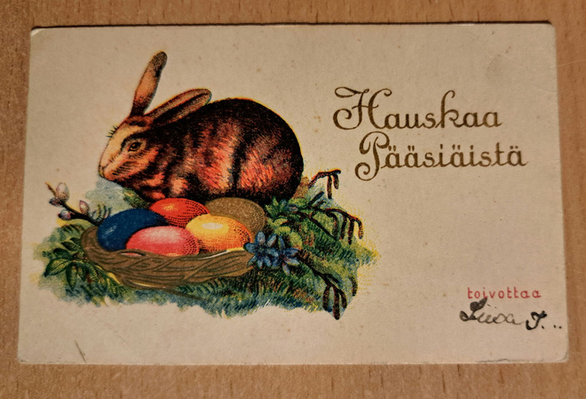 pupu,pikkukortti, kulkenut käsipostissa 1928