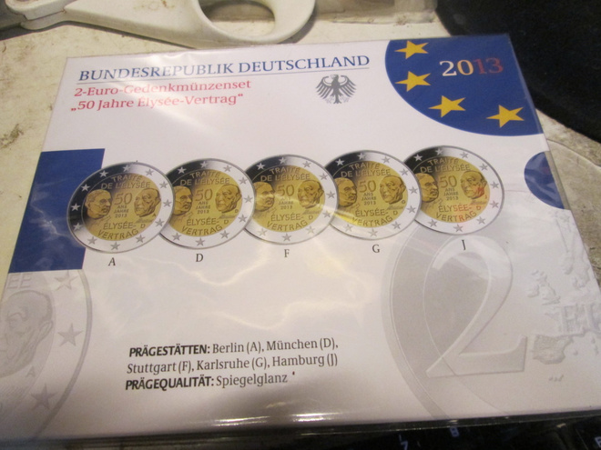 2013 Saksa  2 € Euro Elysee  ADFGJ PROOF