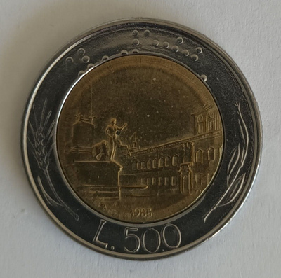 3 kpl Italia 500 liiraa1982 P, 1983 R & 1985 R, 4 kuvaa