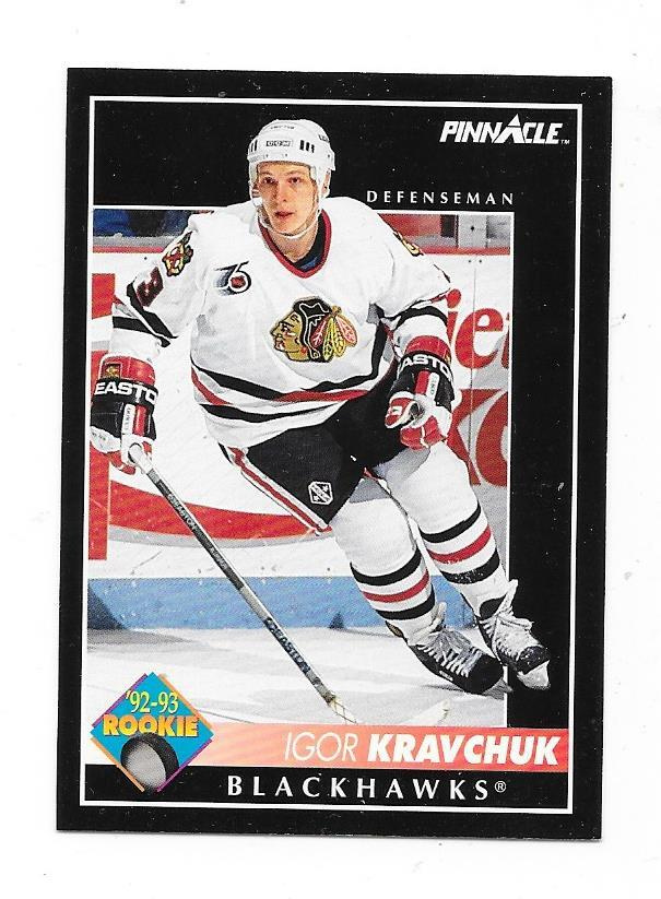 1992-93 Pinnacle #225 Igor Kravchuk Chicago Blackhawks