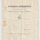 OHJELMA, KURKIJOEN PITÄJÄJUHLAT - pikkukuva 1