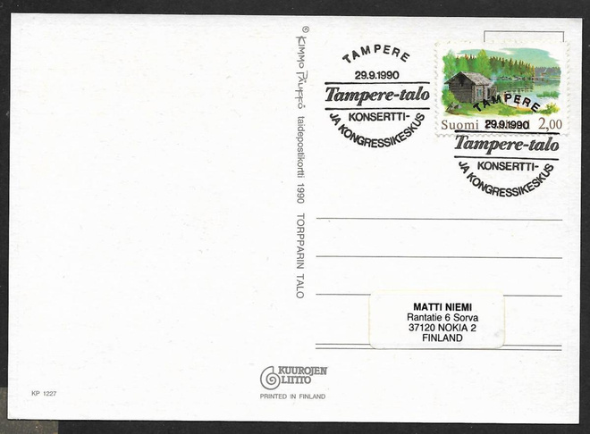 Tampere - Tampere-talo 29.9.1990
