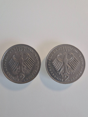 Saksa 2 markkaa 1973 ja 1986 (14517)
