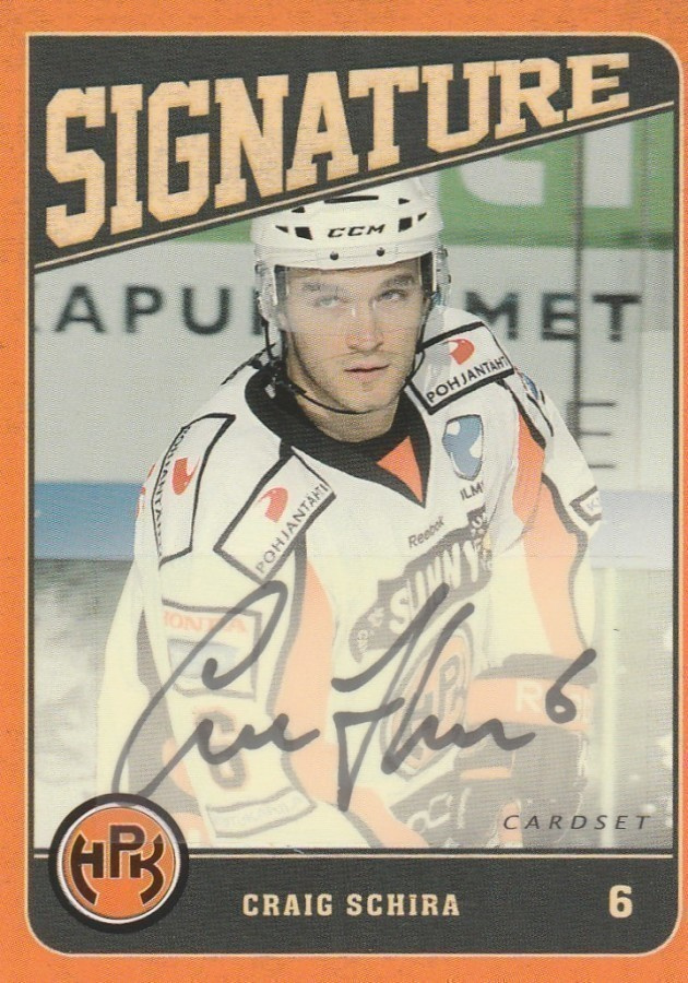 2013/14 Cardset Signature Craig Schira , HPK