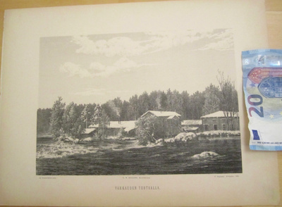 VANHA Gravyyri Munsterhjelm Varkaus 1888 Edlund Tilgmann ISO