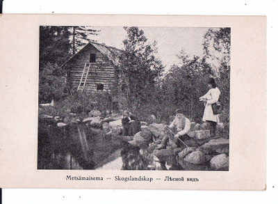 VANHA Postikortti Valamo Luov. Alue 1900-l