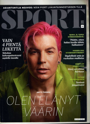 SPORT n:o 1 2021 Antti Tuisku. Natalia. Kirsi. Susanna.
