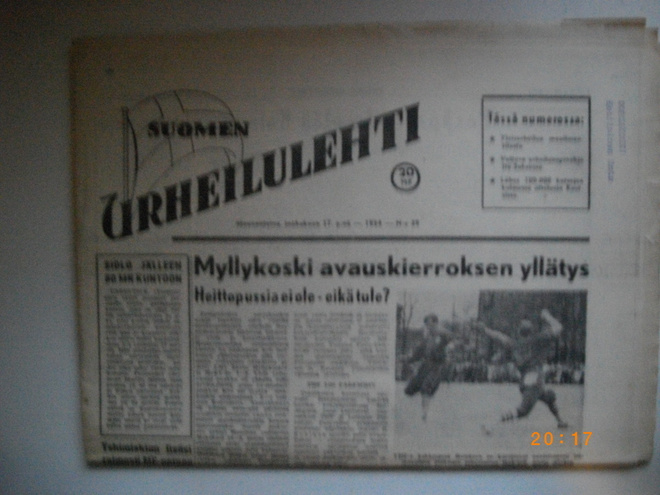 Suomen Urheilulehti Nro 39/1954 (25.2)